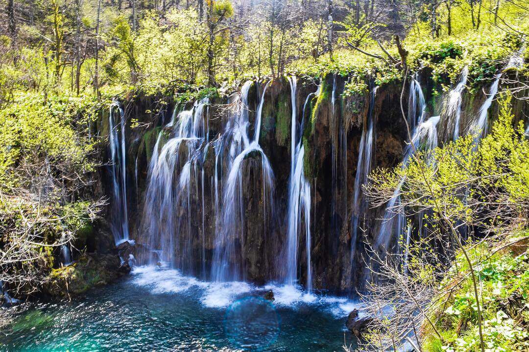 Waterfalls in Plitvice National Park, Croatia. Cheap holiday to Croatia.