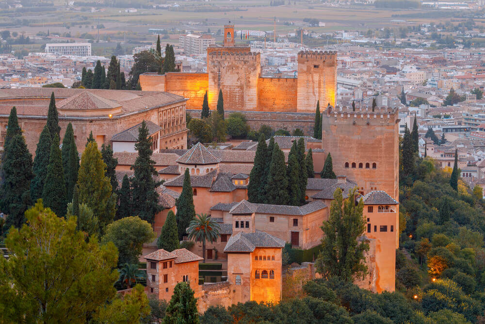 Granada. The fortress and palace complex Alhambra. tapas in spain 