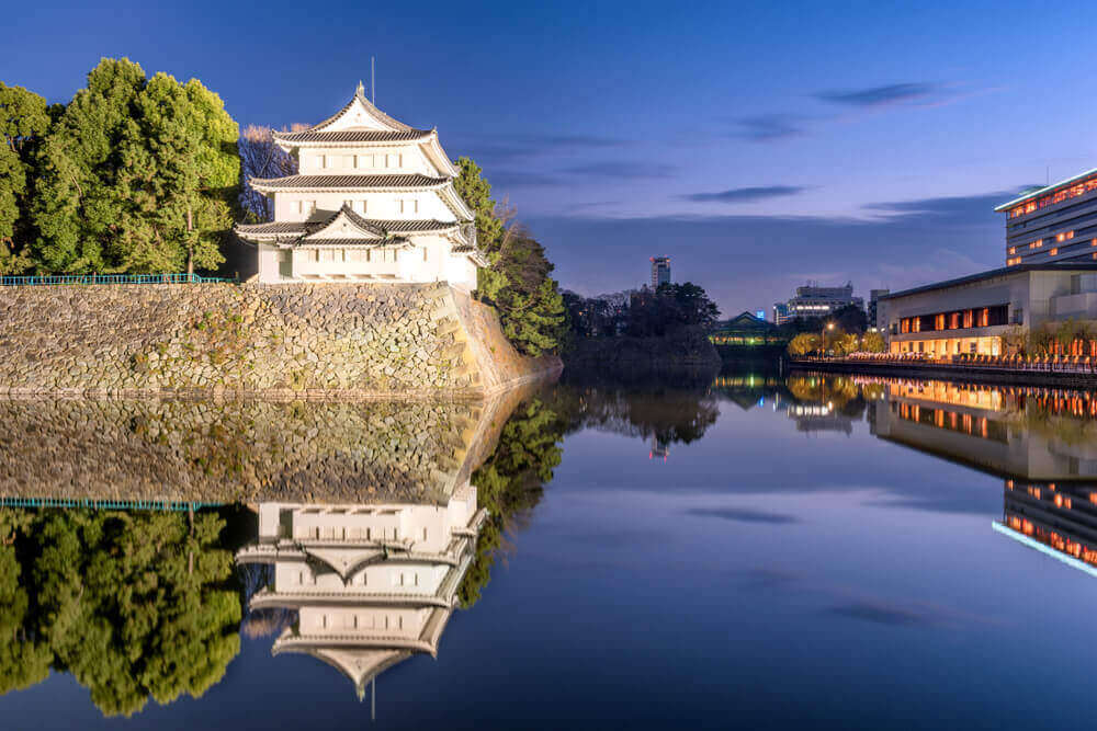 Nagoya Castle, Japan at night. touring plans.