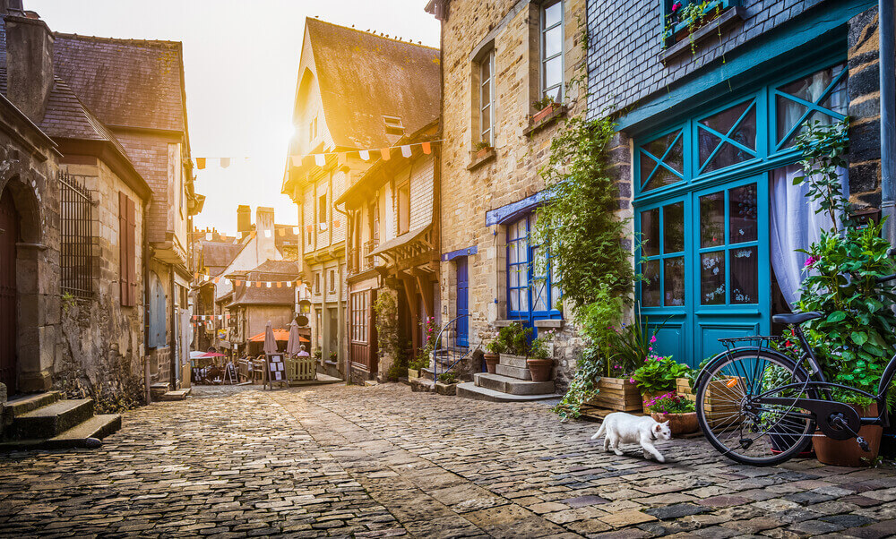 Panoramic view of old town in Europe. Hipster Cities in Europe