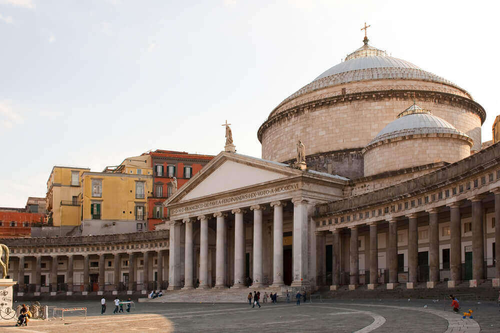 San Francesco di Paola, Piazza del Plebiscito, Naples, Italy, Europe. Italy in September