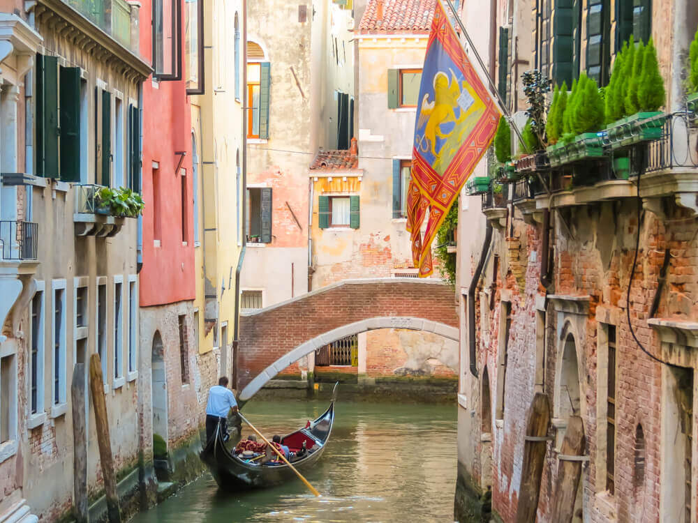 Venetian channel with ancient houses
