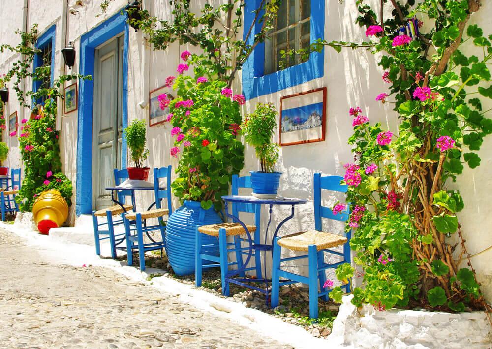 Blue details in Greece