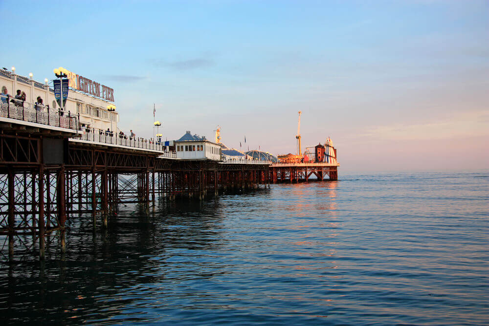 Brighton Pier stretching out into the sea