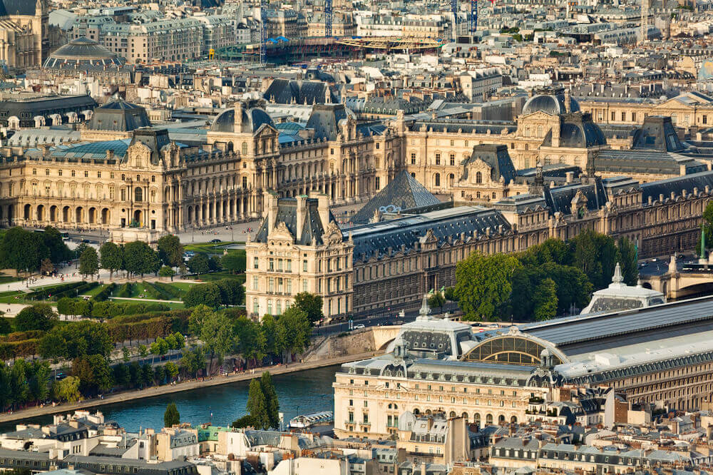 Scenic view of the Louvre Museum on your trip to Paris