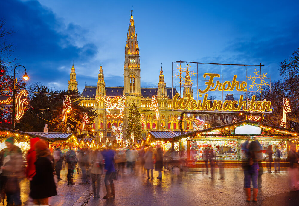 Christmas market in Vienna, Austria 