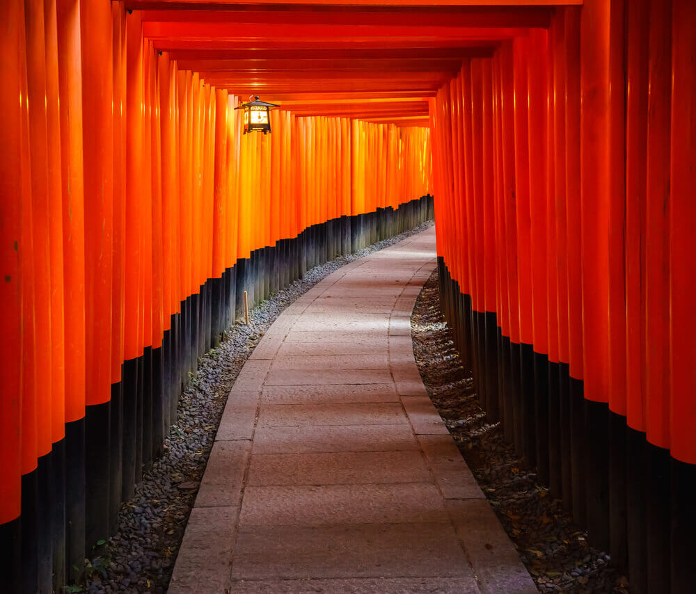 Torii gates in Fushimi Inari Shrine, Kyoto, Japan, best places to visit in japan