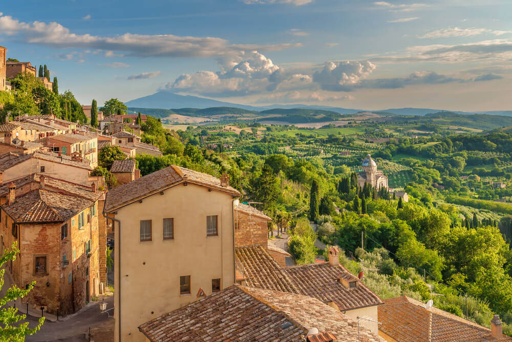 Tuscany seen from the walls of Montepulciano