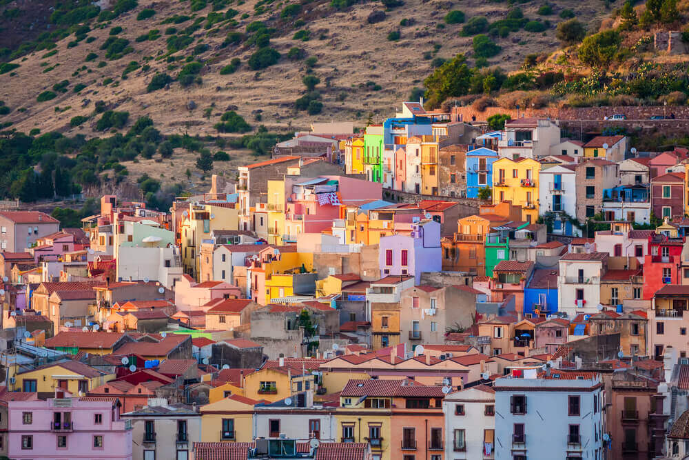 Colourful houses, Bosa, Sardinia, Italy