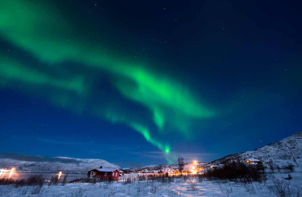 #Tromso #Norway #village #northernlights